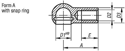 Ball seats for ball joints DIN 71805, Form A