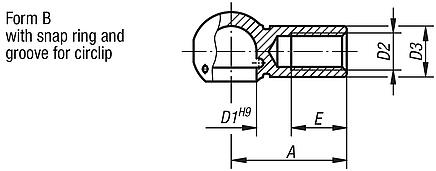 Ball seats for ball joints DIN 71805, Form B