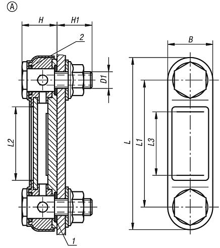 Oil level gauges, Form A, without thermometer