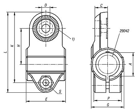 Tube clamps, swivel half aluminium, with sunken teeth