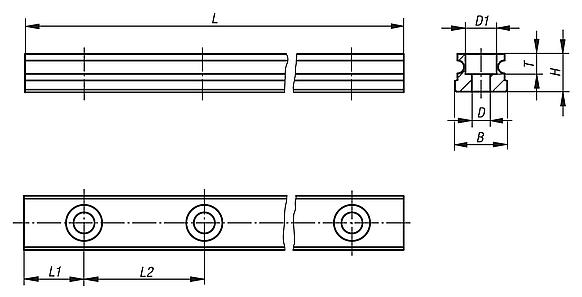 Miniature profile guide railsstainless steel