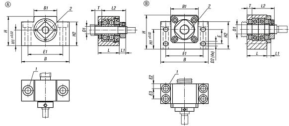 Fixed bearing units block version