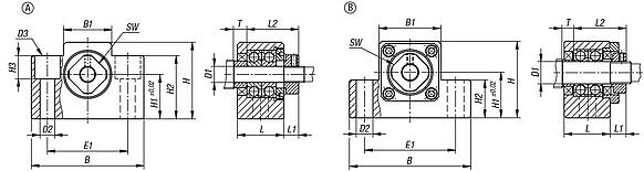 Fixed bearing units block version