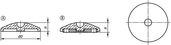 Swivel feet plates antistatic