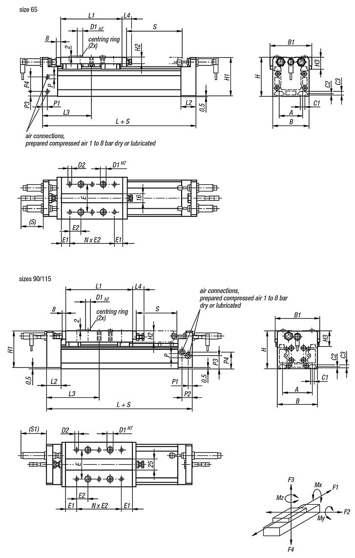 Linear gantry module with rail guides