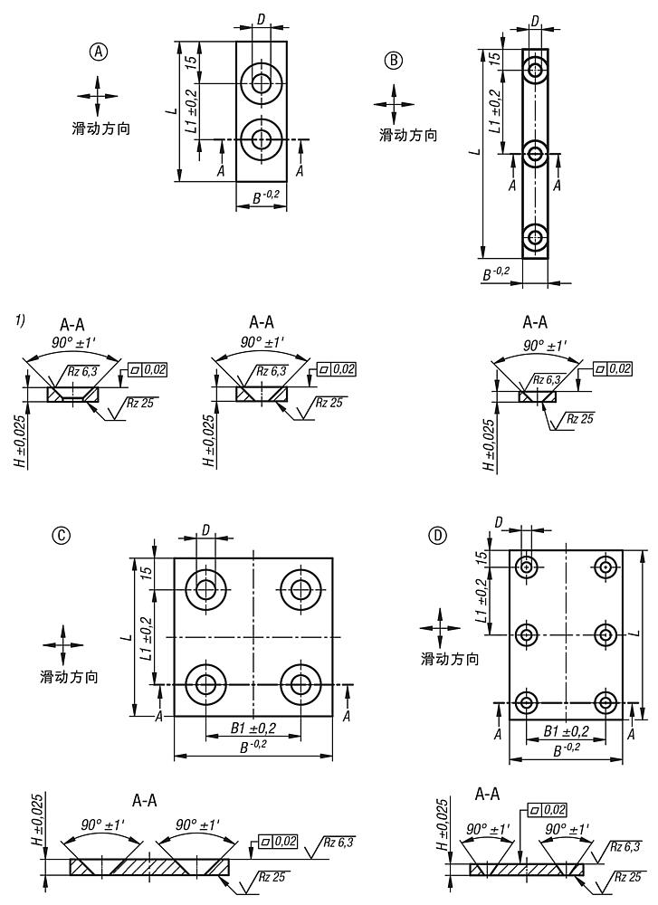 铜质制滑板，免维护