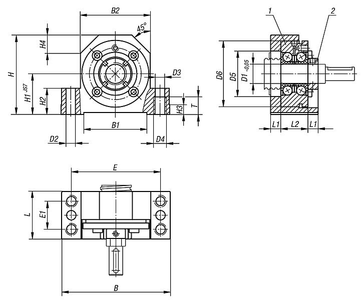 Fixed bearing units