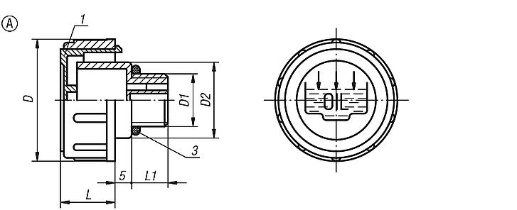 Vent screw Form A, without air filter