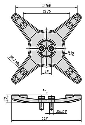 VESA 75/100 adapter plate