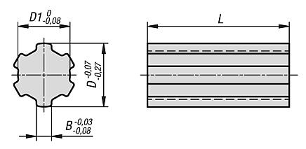 花键轴 类似 DIN ISO 14