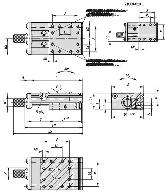 Dovetail slides with micrometer spindle