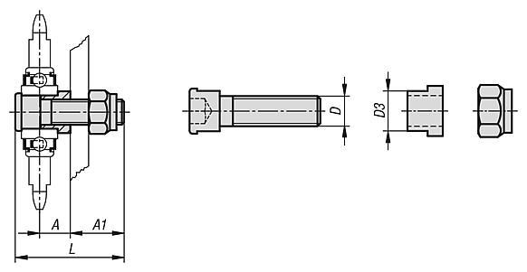 Mounting screws for idler sprockets