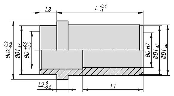 Guide bushes steel with centring collar