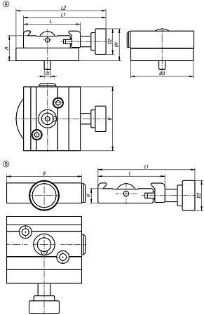 Basic quick-action clamp, aluminium