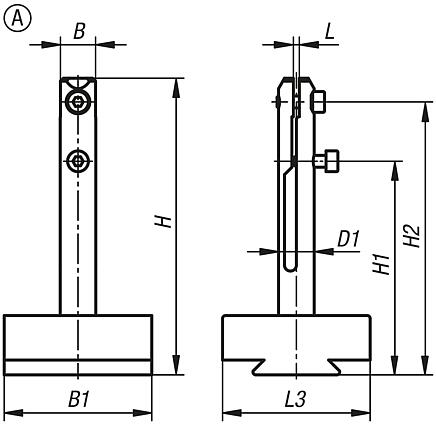 Small-parts clamp, Form A, smooth