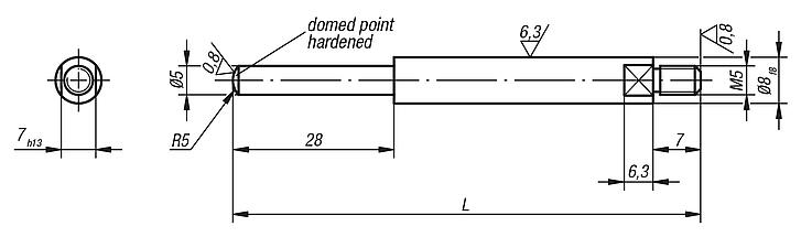 Probe with reduced domed point