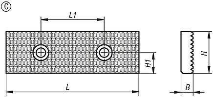 用于定心夹具的螺旋式卡爪 65-80-125 mm，C 型，横纹齿面