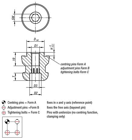 UNILOCK clamping pin size 80 mm