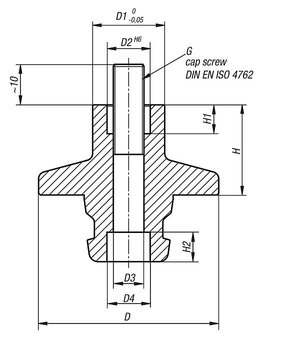 UNILOCK 5-axis reducer adapter system size 50 mm