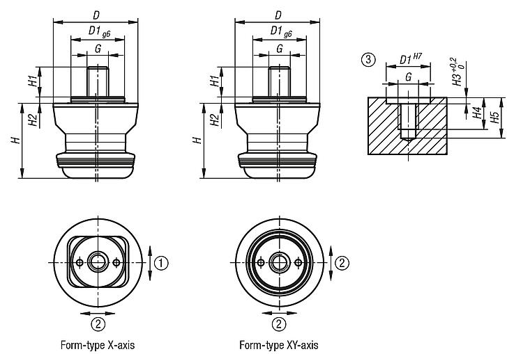 UNILOCK compensation clamping bolt 
system size 80 mm