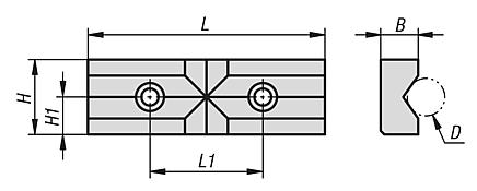 棱柱钳口 用于定心夹具 65-80-125 mm