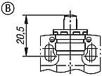 Actuator for position switch, Form B, thrust pin