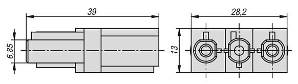 连接联轴器
GST18i3 插头 - GST18i3 插座