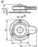 Ball transfer units steel with clampable ball, Form A