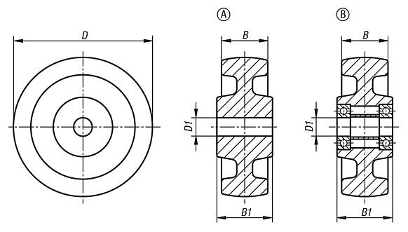 Wheels polyamide heavy-duty version