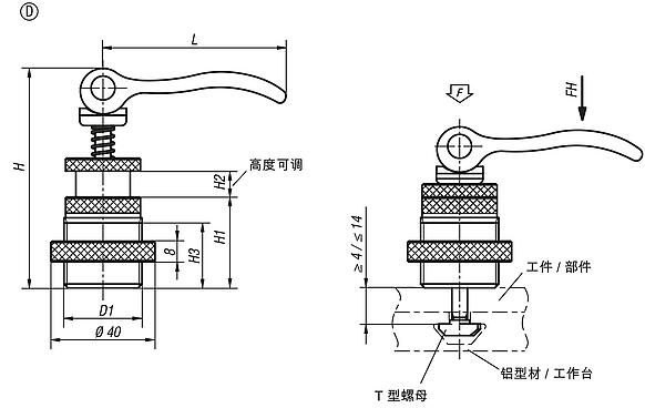 偏心夹具 D型