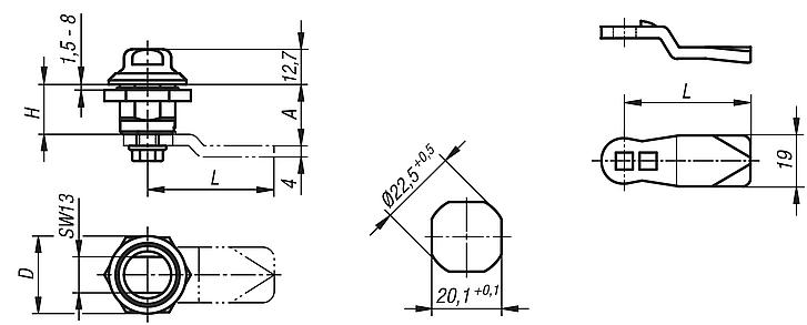 不锈钢旋转锁销 Hygienic DESIGN