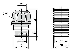 不锈钢或塑料螺纹电缆接头 Hygienic DESIGN 设计